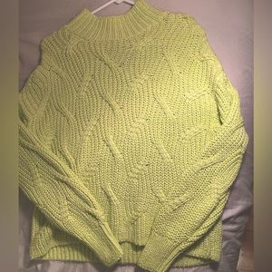 American eagle neon green sweater